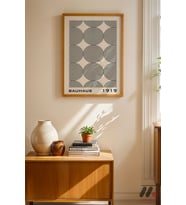 Bauhaus 1919 Spiral Desen, Ahşap Çerçeveli Duvar Tablosu - Modern Ev Dekorasyonu