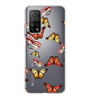 PrintiFy Xiaomi Mi 10T ile Uyumlu 1mm Slim Fit Water Color 2 Baskılı Şeffaf  Kılıf