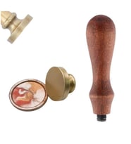 Boş Mum Mühür Bronz Damga Kafası Yuvarlak 30mm Bronz