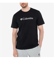 Columbia Cs0287 Csc M Basic Big Logo Brushed Ss Tee Erkek T-shirt (Siyah)