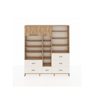 Arges Dolap 17 Raflı 6 Çekmeceli 3 Kapaklı 220x30x243 Çam-Çam/Aytaşı