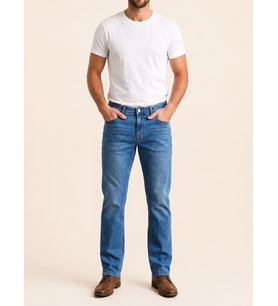 71991F-73604 ERKEK STRAIGHT FIT MID RISE DENİM PANTOLON 71991F-73604