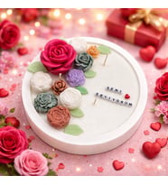 Mumelia Candles TerraFlora - Doğal Soya Taştozu Tabak Tasarım Dekoratif Mum