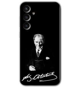Galaxy S23 FE Kılıf HD Desen Baskılı Arka Kapak - Atatürk İmza