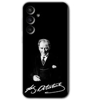 Galaxy S23 FE Kılıf HD Desen Baskılı Arka Kapak - Atatürk İmza