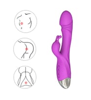 ETSMagaza USB Şarjlı 10 Fonksiyonlu Klitoris Uyarıcılı Teknolojik Tavşan Vibratör