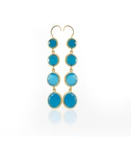 Kadir Jewellery 22 Ayar Altın Kaplama Kadın Sallantılı Küpe -El İşçiliği Ve Hipoalerjenik Küpe