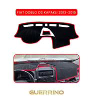 FIAT Doblo D3 KAPAKLI 2013-15 Modellerine UygunTORPİDO KORUMA HALISI KIRMIZI KENAR