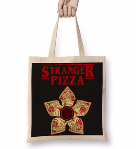 Stranger Things Stranger Pizza Bez Çanta Uzun Saplı