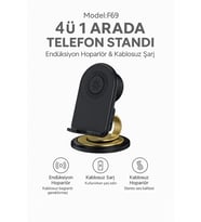 F69 4’ü 1 Arada Telefon – Tablet Standı Kablosuz Şarj  Cihazı & Endüksiyon Hoparlörlü