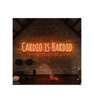 CARDIO IS HARDIO Yazılı Neon Tabela