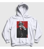 Presmono Unisex Beyaz Gangsta The Notorious BIG Kapüşonlu Sweatshirt 40785tt