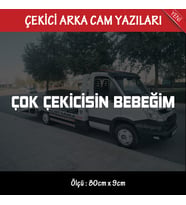 oto kurtarıcı cam yazıları - arka cam uyumlu büyük boy sticker