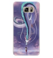 Samsung S7 Edge S20 Fe Plus Ultra S21 S22 Kılıf Boyun Askılı Silikon Kız ve Ejderha 1742