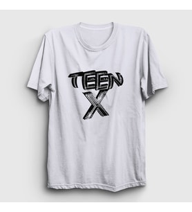 Presmono Unisex Beyaz Logo Ken Carson Teen X T-Shirt 423951tt (Beyaz)