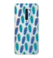 PrintiFy Oppo Reno 2Z  ile Uyumlu 1mm Slim Fit Nazar Boncuğu 4 Baskılı Şeffaf  Kılıf