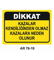 İŞ GÜVENLİĞİ UYARI LEVHASI 1 ADET PVC 21 X 29CM