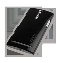 Nillkin Xperia S ile Uyumlu Parlak Sert Kauçuk Kılıf Siyah Renk
