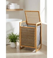 Bambu Çamaşır Sepeti Tekli 35 Litre