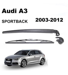 Audi A3 SportBack Arka Silecek Kolu ve Süpürgesi Set 2003 2013