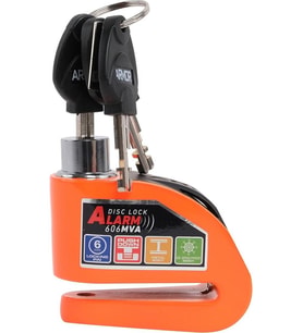 Armor Alarmlı Motorsiklet Disk Kilidi Çelik Gövde 606 Mva 6mm-Turuncu