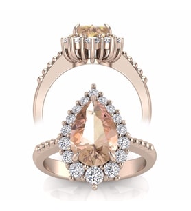 Morganite Pırlanta Yüzük