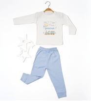 Pia Baby GL2006 İsme Özel Çocuk Pijama Takımı 1-8 Yaş (Mavi)