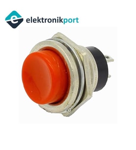 16mm Kırmızı Push Buton Metal DS-212 IC-180