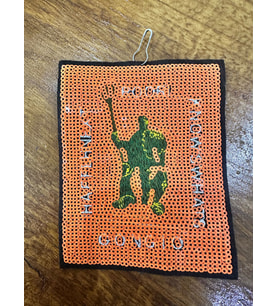 12X10 CM TURUNCU PAYETLİ TASARIM ARMA DİKİŞ APLİKE