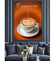 Cappuccino Köpüklü Kahve Kupası Dekoratif Kanvas - Mdf Ahşap Tablo