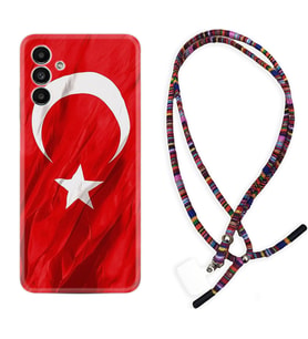 Samsung A23 A31 A32 A50 A51 A52 A53 A70 Kılıf Boyun Asklı Rasta Silikon Şanlı Türk Bayrağı 4 1401