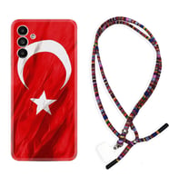 Samsung A23 A31 A32 A50 A51 A52 A53 A70 Kılıf Boyun Asklı Rasta Silikon Şanlı Türk Bayrağı 4 1401