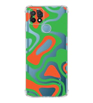 PrintiFy Oppo A15 Uyumlu Köşe Korumalı Renkli Desen Tasarımlı Şeffaf Silikon Kılıf