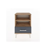 Arges Komodin 2 Raflı Tek Çekmeceli 44x30x64 Çam-Antrasit