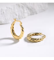 14 Ayar İtalyan Burgu Altın Küpe 3,95 gr