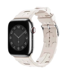Apple Watch 44/45/46/49mm Kordon Silikon KatKat Kordon 92 2/3/4/5/6/se/7/8/9/10/ (Siy.Byz.Kareli Dsn.)