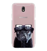 PrintiFy Samsung Galaxy J7 Pro ile Uyumlu Köpek 3 Kamera Korumalı Şeffaf Kılıf