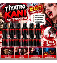 12’li Tiyatro Kanı Seti Sahte Kan ve Vampir Kanı