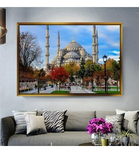 Altın Çerçeveli dekoratif tablo l1826 (Gold)