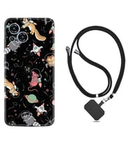 Reeder S23 Max Pro Kılıf Silikon Boyun Askılı İpli Desenli Silikon Planet Animals 1771