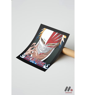 Bleach Ichigo Maske Anime Poster, Çerçevesiz Yüksek Kalite Duvar Afişi - Anime