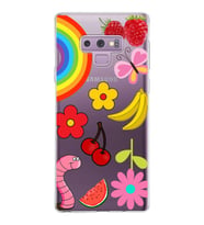PrintiFy Samsung Galaxy Note 9 ile Uyumlu 1mm Slim Fit Water Color 5 Baskılı Şeffaf  Kılıf