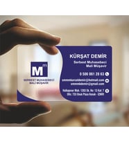0.500 MİKRON ŞEFFAF BUZLU PVC KARTVİZİT - MUHASEBE  - 500 ADET