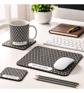 Kişiye Özel Hediye Seti  Kupa Bardak + Mouse Pad + Bardak Altlığı (3’lü Set)
