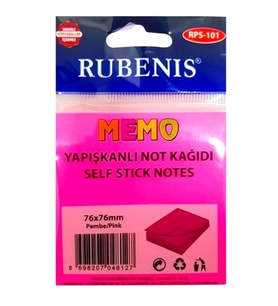 Memo Yapışkanlı Not Kağıdı 76X76Mm Pembe - 3 adet