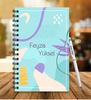 Kişiye Özel Ahşap Defter Kalem Seti