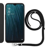 Oppo A54 İp Askılı Silikon Kılıf Siyah