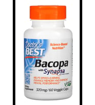 Doctor's Best, Bacopa with Synapsa, 320 mg, 60 Veggie Capsul.Usa version (Renksiz)