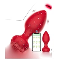 Censan Telefon Kontrollü Full Covered Rubber Rose  Plug - Kırmızı