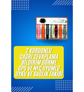 Akıllı Saat Çağrı Cevaplayabilen Unısex 7 Kordonlu Müzik